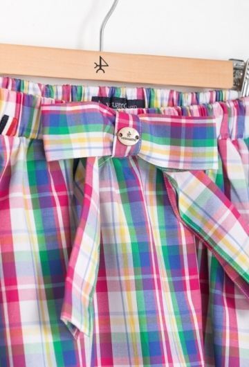 Falda Niña Tartán Fucsia