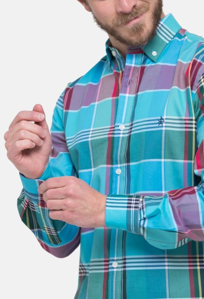 Camisa tartán verde de hombre - 24.9