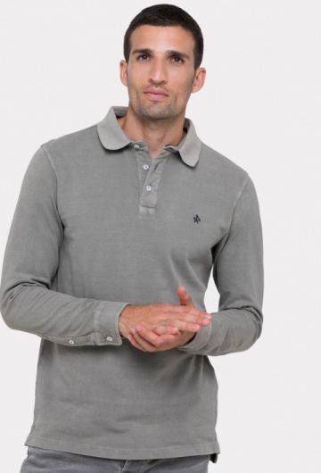 Polo Gris chiné modèle Vintage