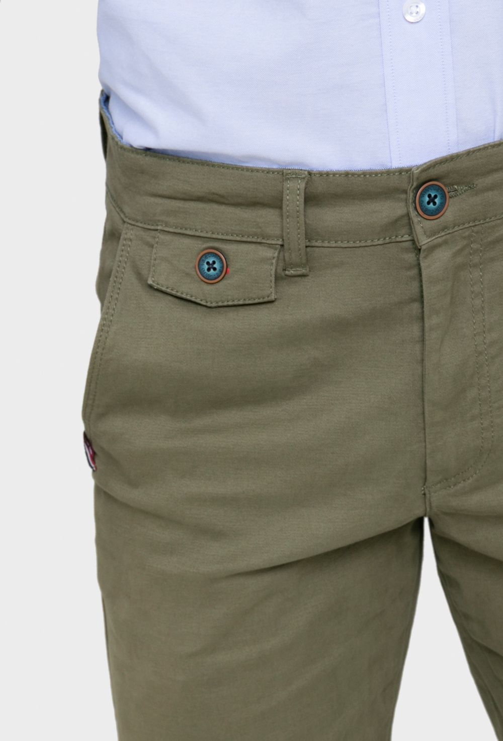 Valecuatro - Pantalón chino slim fit en kaki