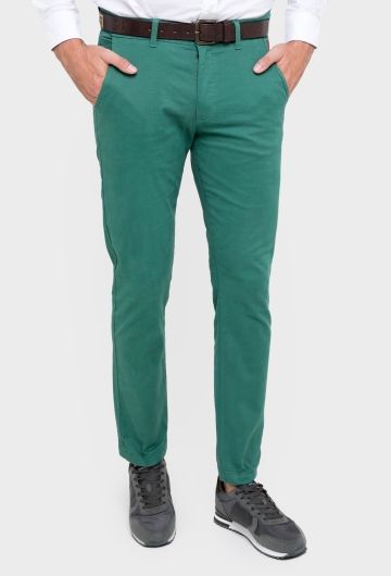 Pantalón chino regular fit verde