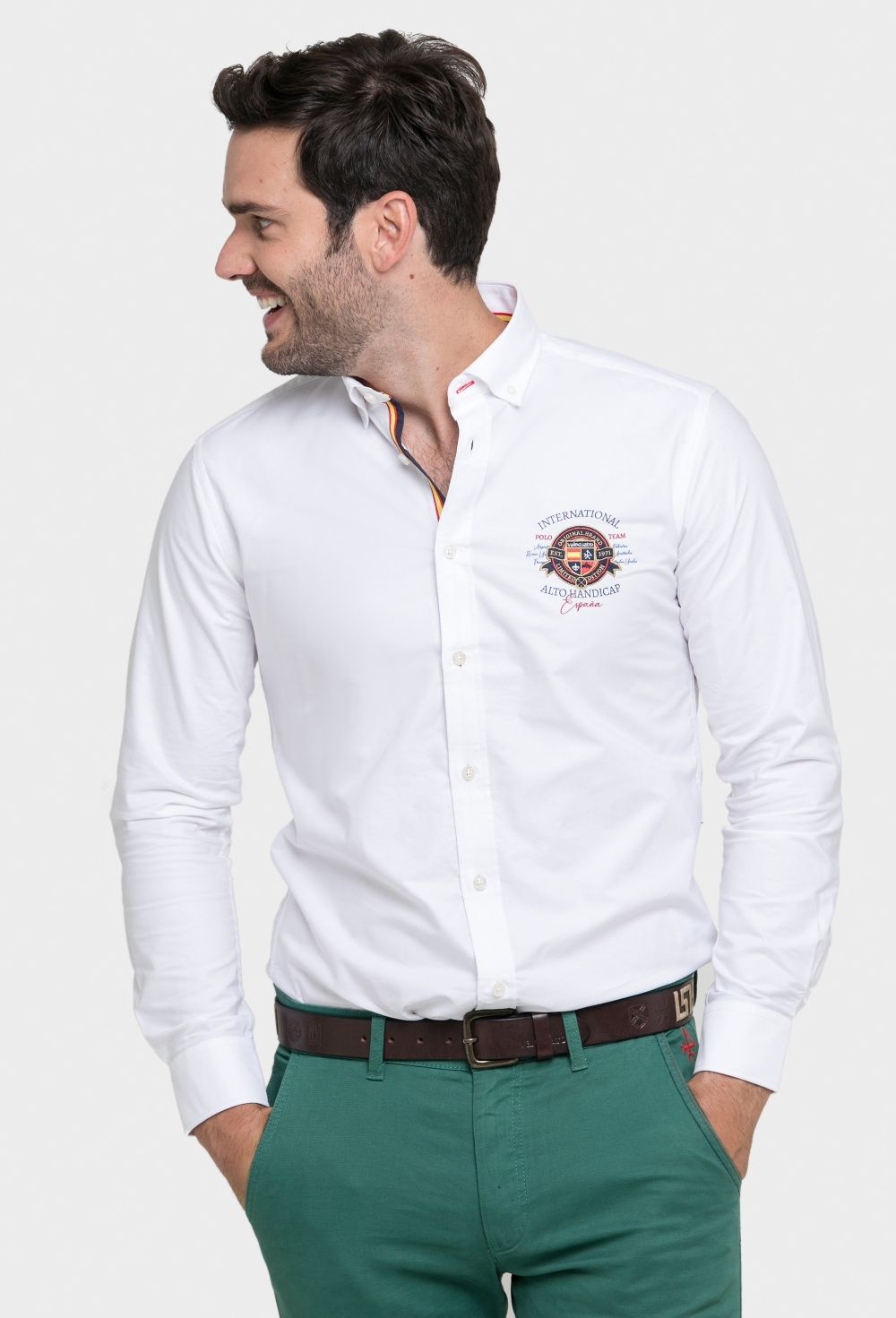 chemises - CAMISA H ESPAÑA I23H-5449-BL