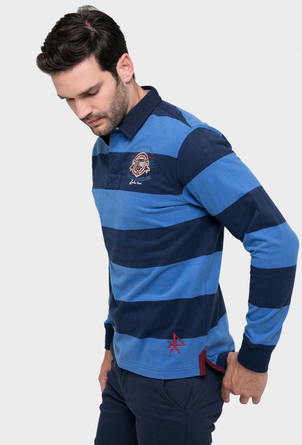 polos-rugby - Rugby franjas índigo con azul marino