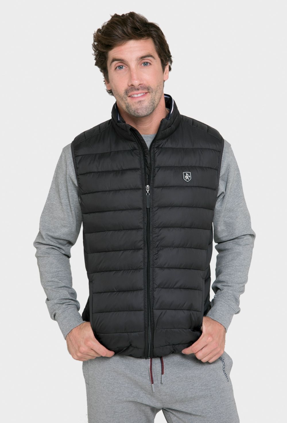chalecos - Chaleco acolchado negro bandera I23H-5500-NG