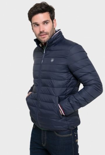 Chaqueta clásica acolchada azul marino modelo bandera