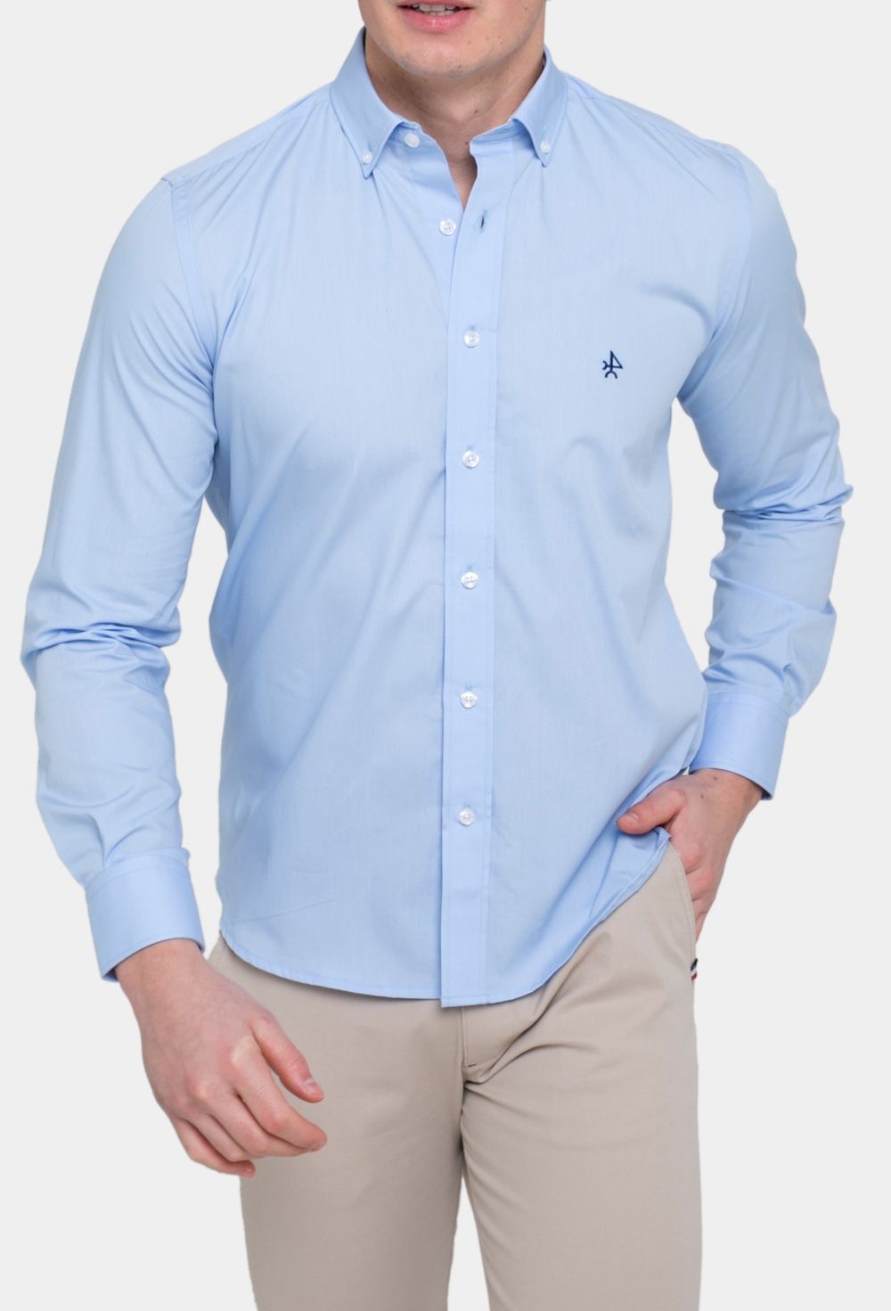 chemises - CAMISA H CLASICA POPELIN P23H-5109-CEL