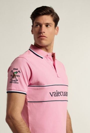 Polo franja Valecuatro rosa