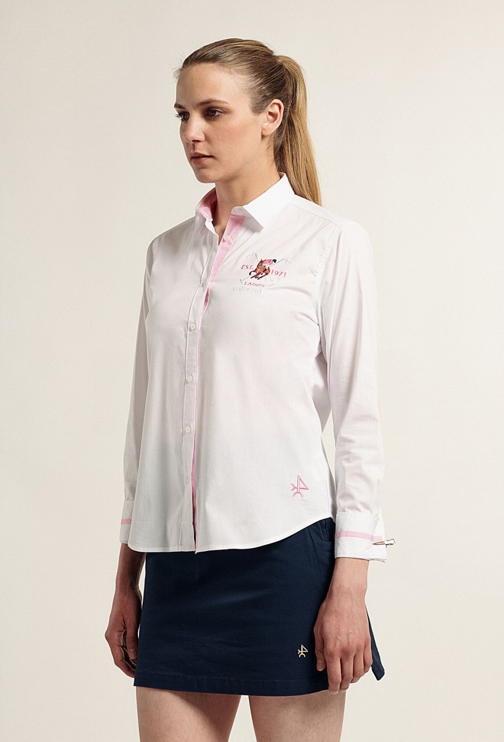 camisas - Camisa jugadora azul blanca P24M-5834-BL