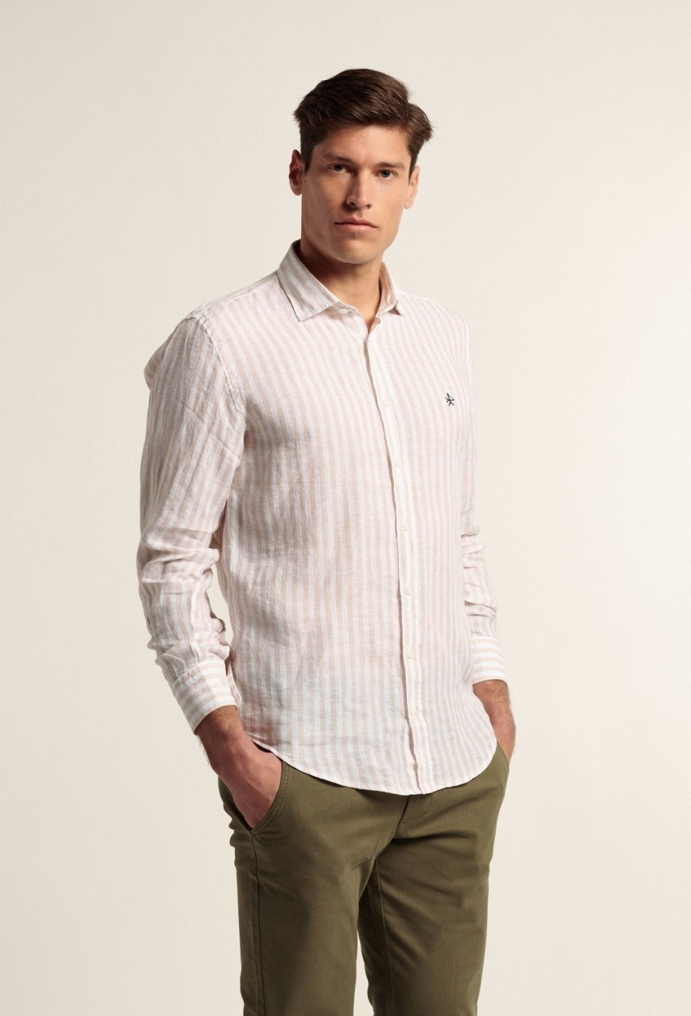 shirts - CAMISA H LINO P24H-5925-BG