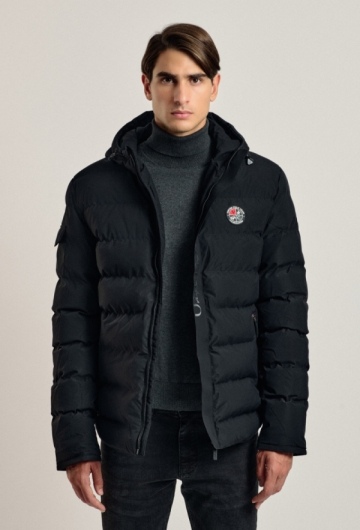 Chaqueta acolchada Emboss color negro