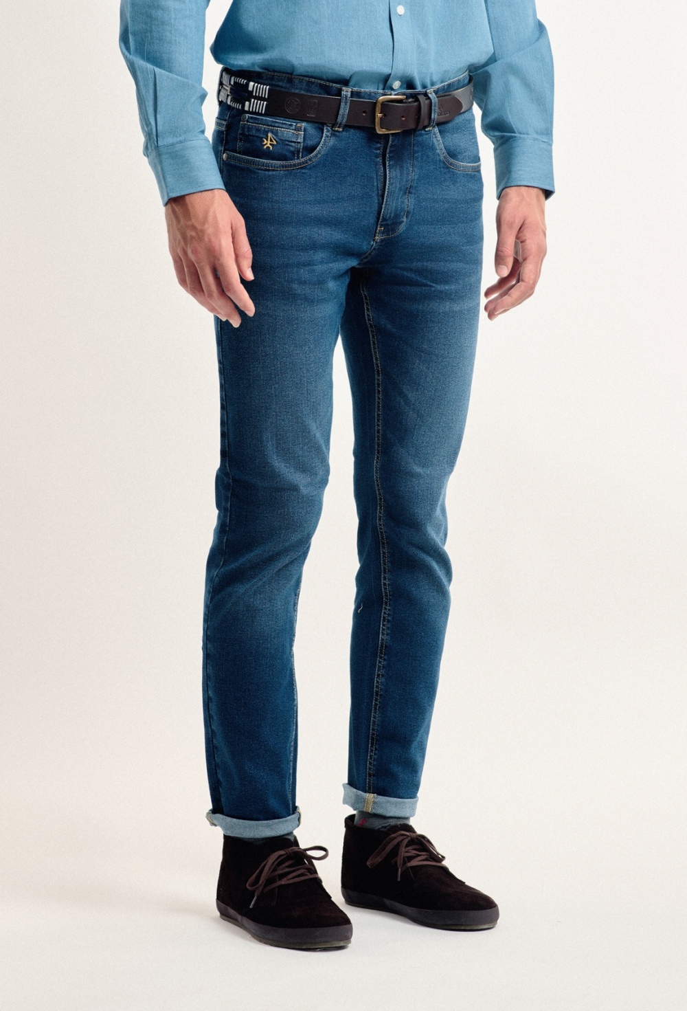 Jeans regular fit azul medio - Valecuatro