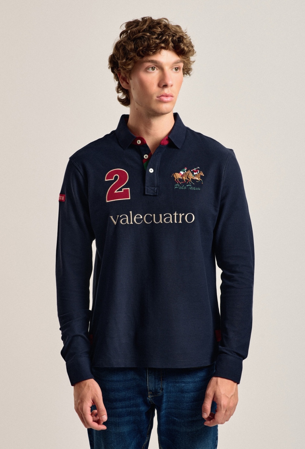 polos - Polo Valecuatro de hombre azul marino modelo caballos