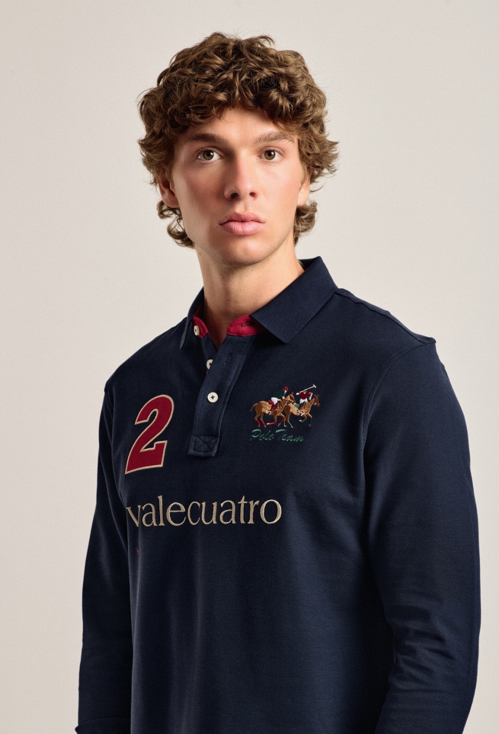 Polo Valecuatro de hombre azul marino modelo caballos - Valecuatro - polos