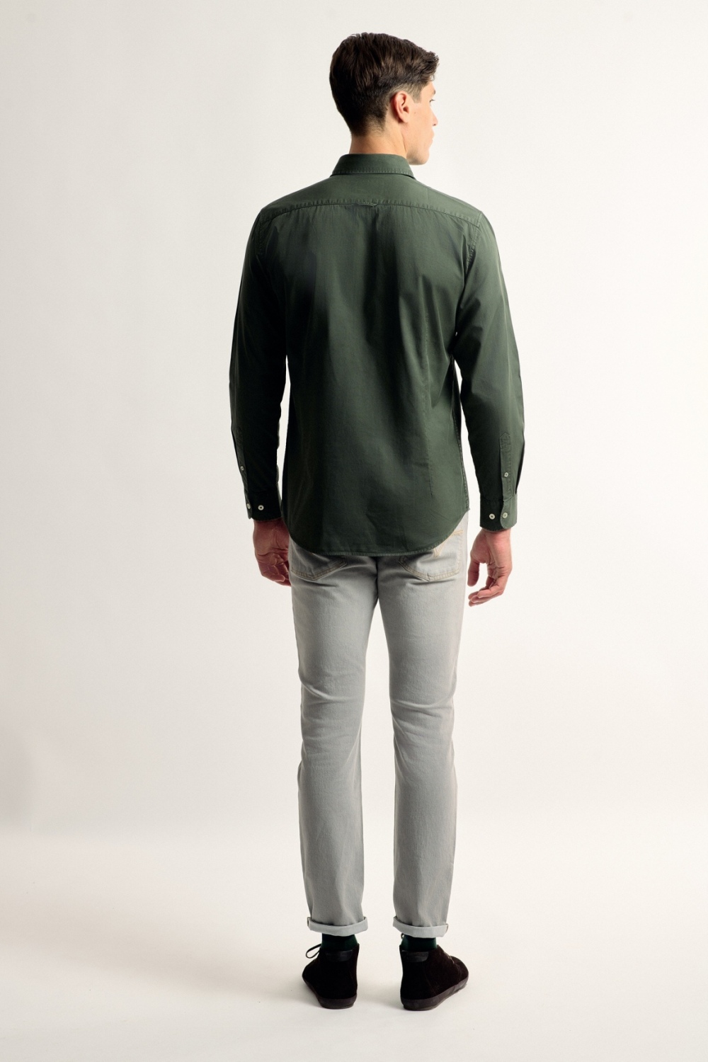 Valecuatro - Camisa garment dye verde