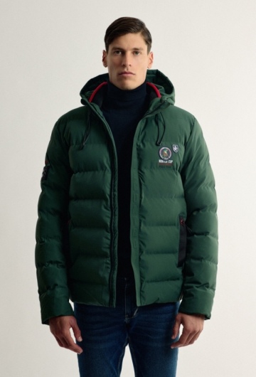 Chaqueta acolchada tipo Emboss verde