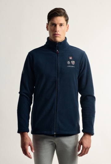 Chaqueta polar escudos azul marino