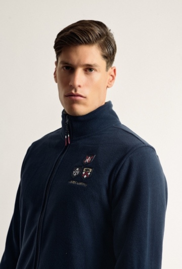 Chaqueta polar escudos azul marino