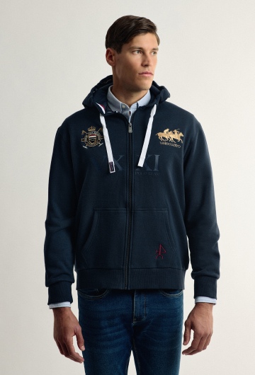 SUDADERA H CREMALLERA CABALLOS