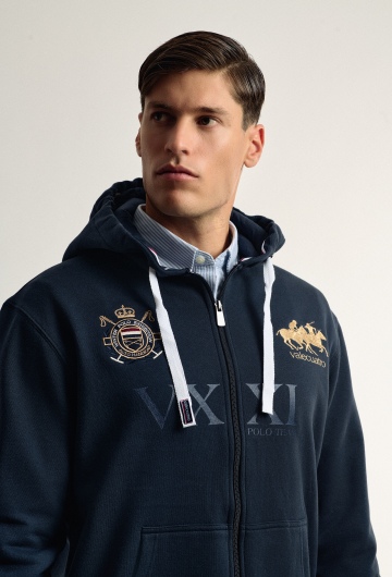 SUDADERA H CREMALLERA CABALLOS