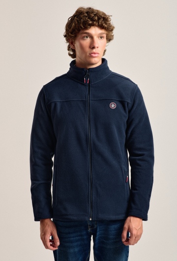 Chaqueta polar clásica color azul marino