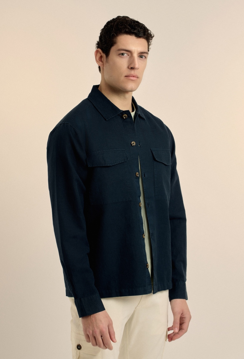 shirts - SOBRECAMISA H VALECUATRO P25H-6222-AZM