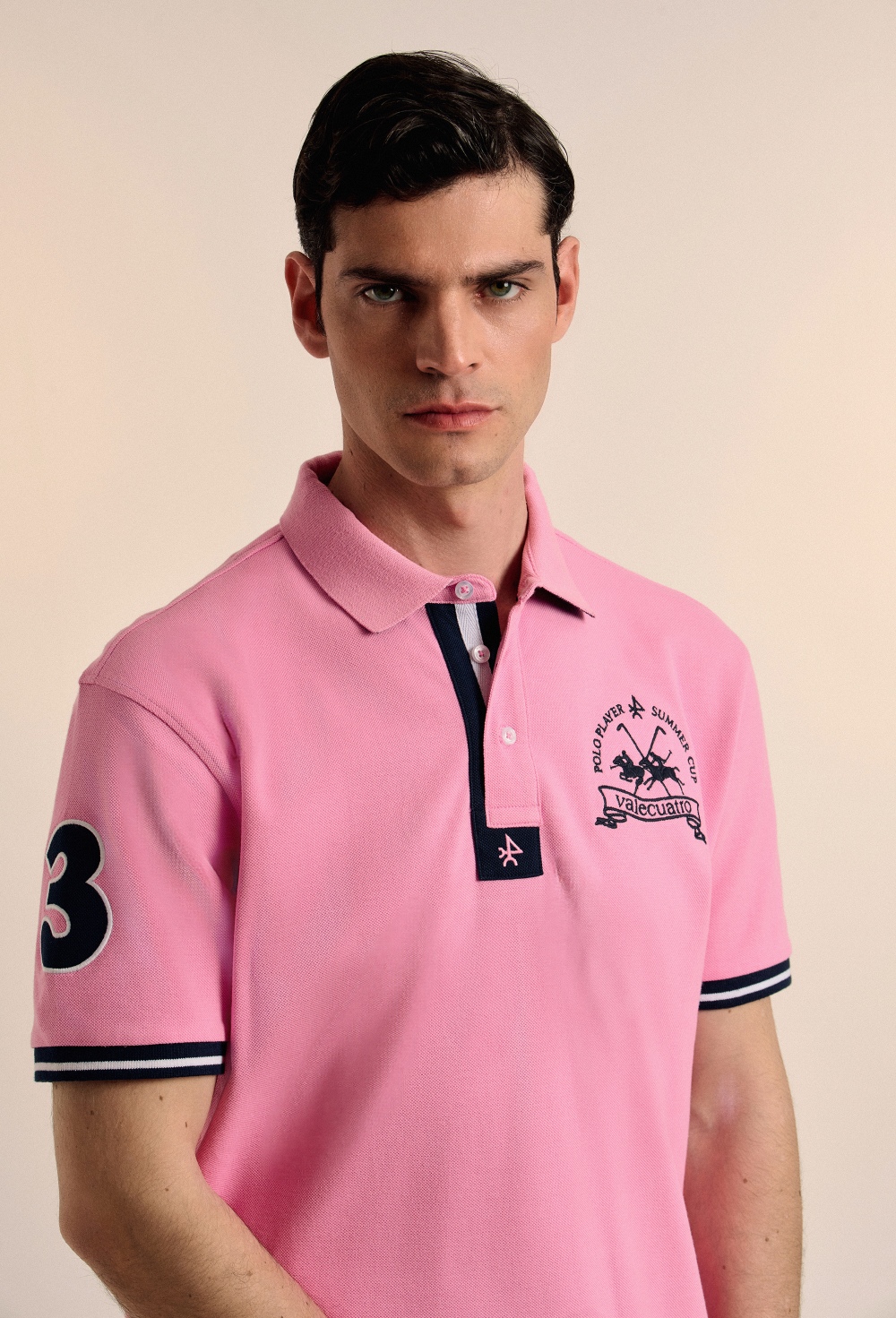 Polo banderas rosa - Valecuatro
