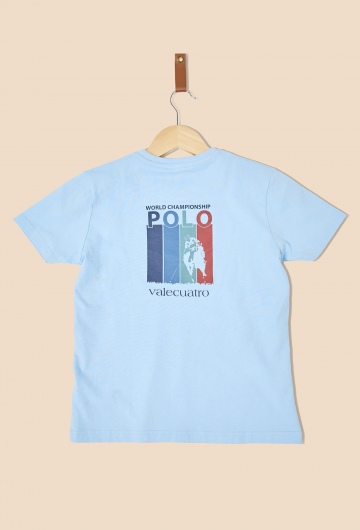 Camiseta niño modelo Polo celeste