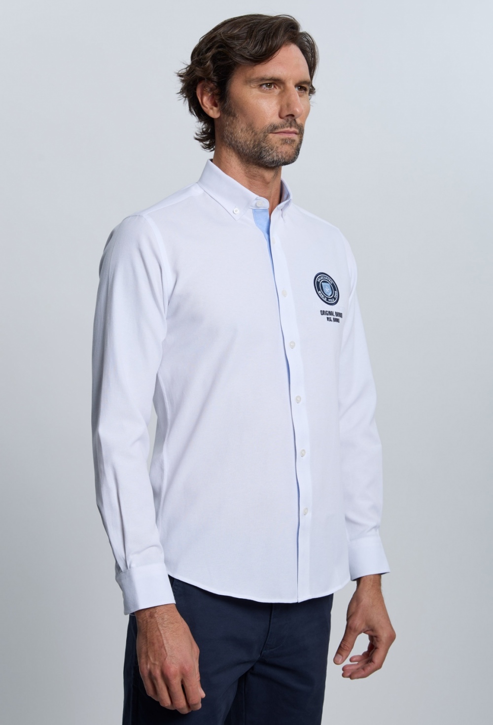 Valecuatro - Camisa bordada Valecuatro blanca