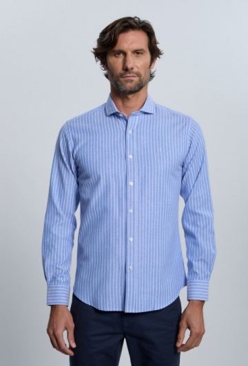 CAMISA H RAYAS CUELLO CUTAWAY
