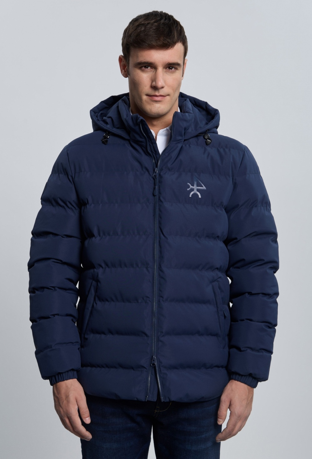 abrigos-y-chaquetas - Chaqueta acolchada emboss azul marino I25H-6428-AZM