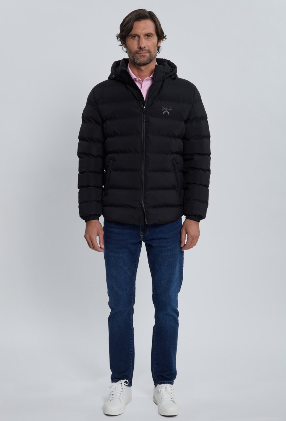 abrigos-y-chaquetas - Chaqueta acolchada emboss negro