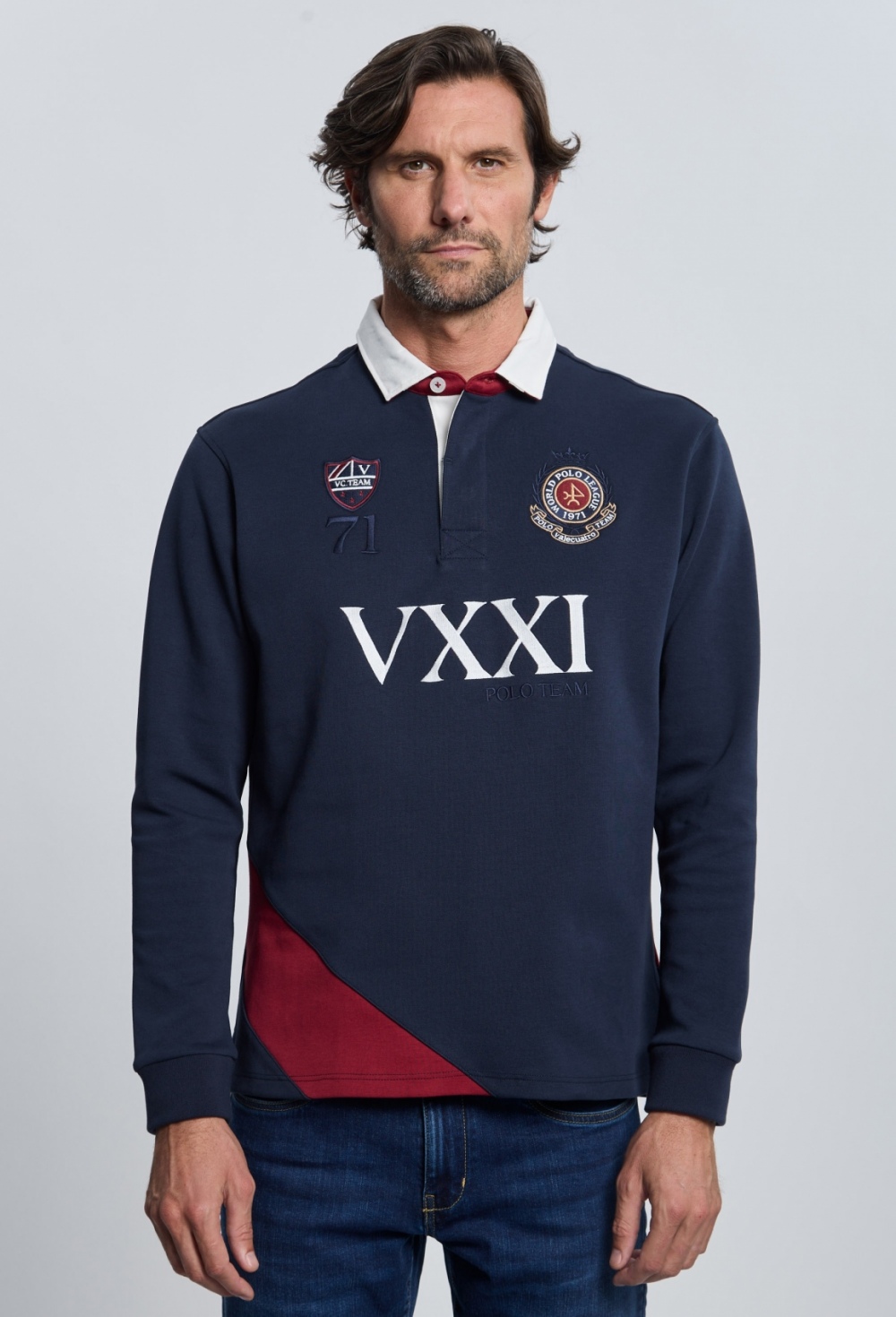 polos-rugby - Rugby Valecuatro escudo azul marino I25H-6379-AZM