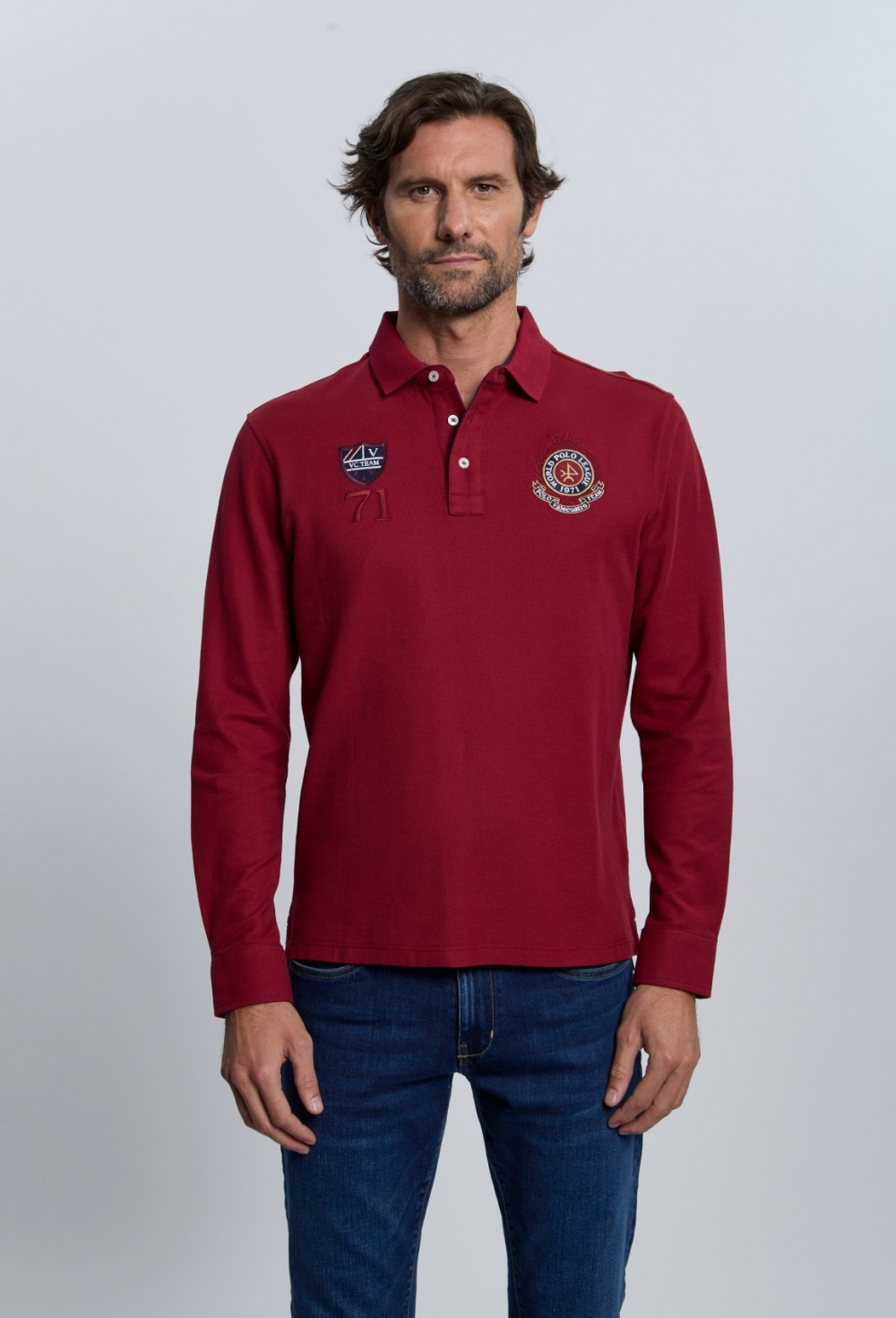 polos - Polo modelo escudo burdeos I25H-6360-BU