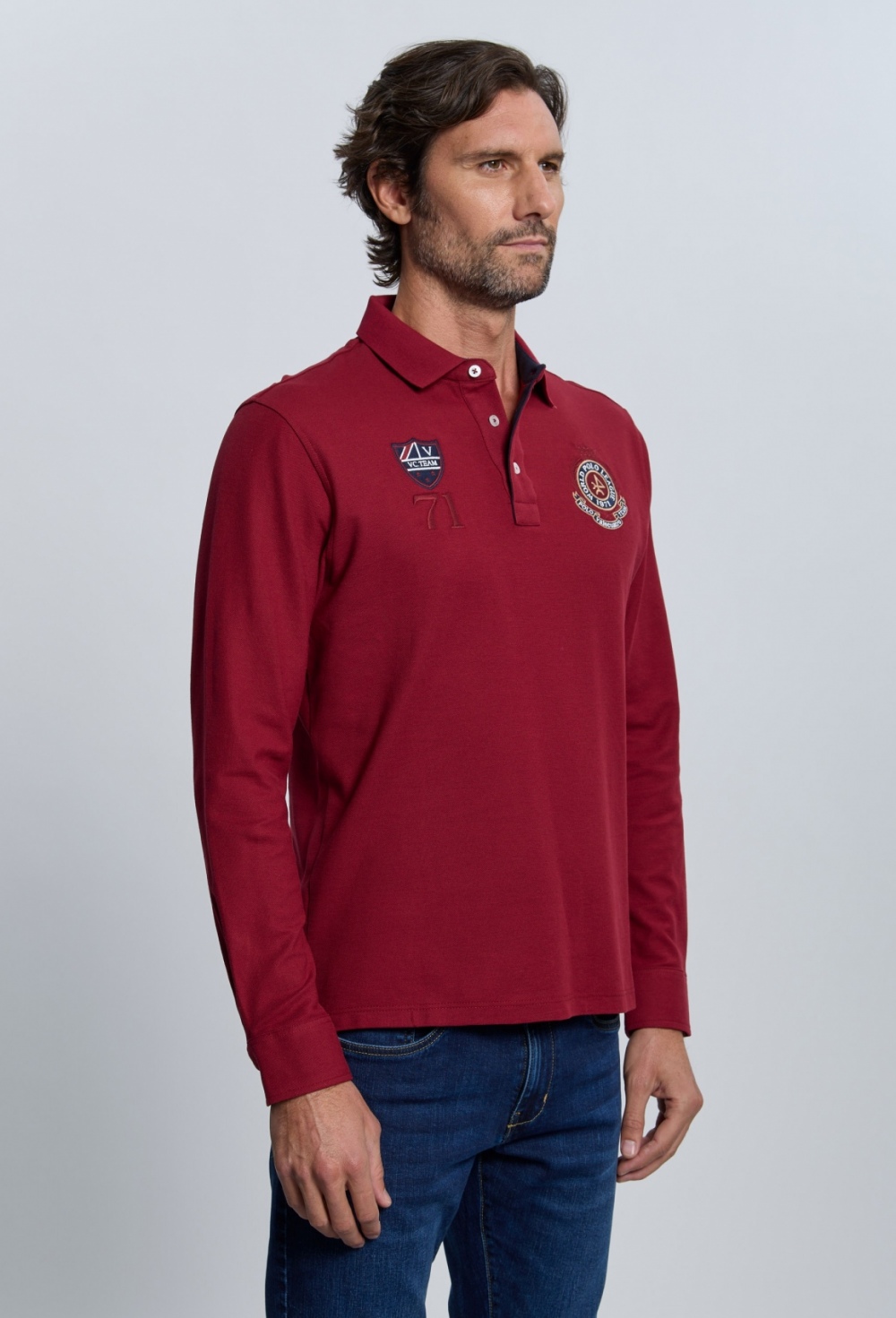 polos - Polo modelo escudo burdeos