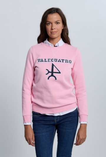 Sudadera logo Valecuatro rosa