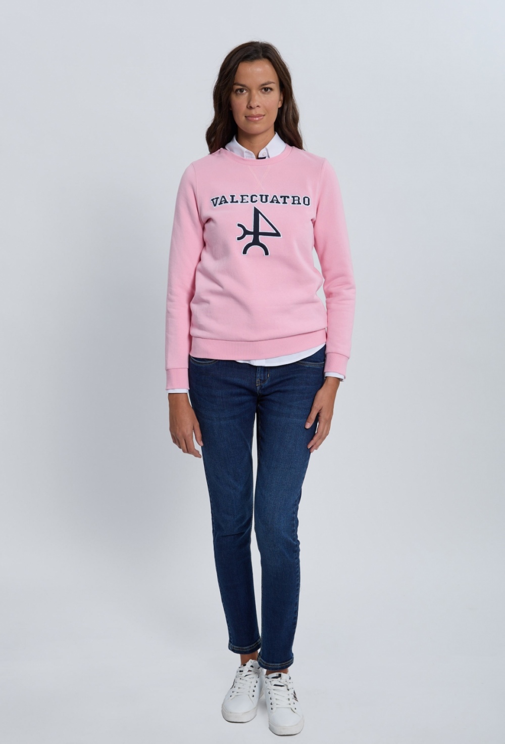Valecuatro - Sudadera logo Valecuatro rosa