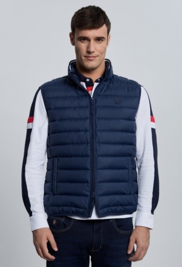 Chaleco acolchado clásico azul marino