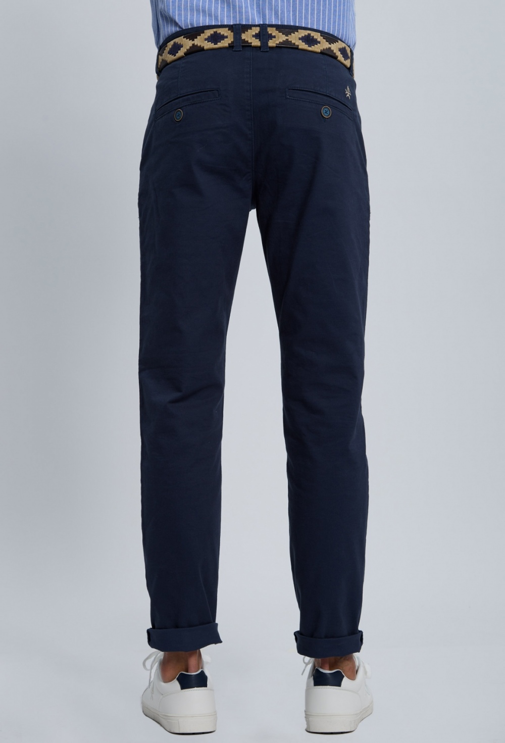 Valecuatro - Pantalón chino clásico azul marino