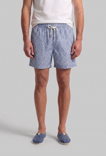 Bañador estampado azul claro