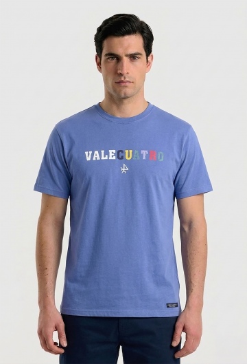 Camiseta modelo Valecuatro azul índigo