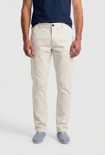 Pantalón chino Valecuatro blanco roto