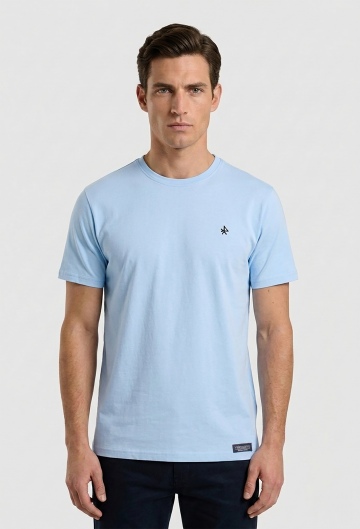 Camiseta logo Valecuatro celeste