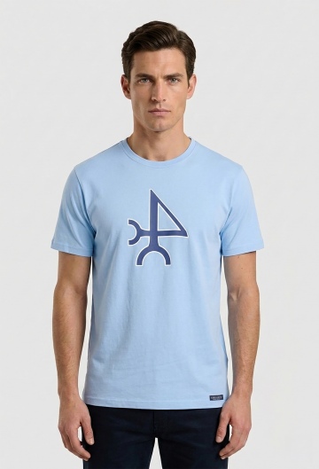 Camiseta logo color celeste