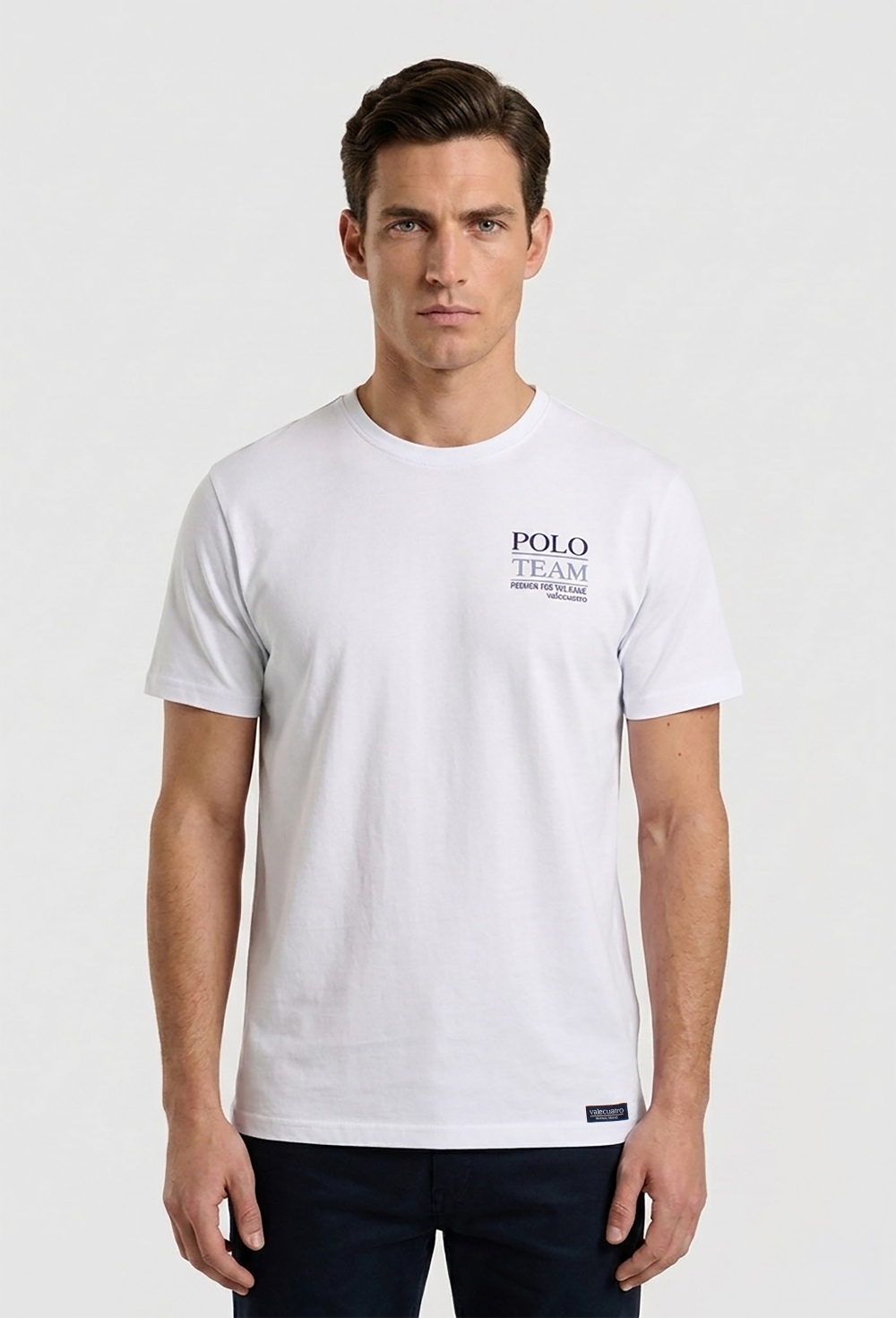 camisetas - Camiseta Polo blanca P26H-6569-BL