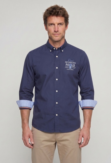Camisa bordada Royal Member azul marino