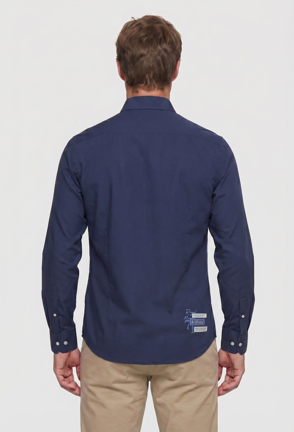 Camisa bordada Royal Member azul marino - Valecuatro