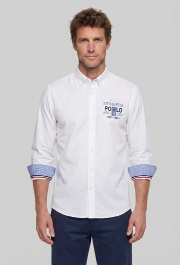 Camisa bordada Royal Member blanca