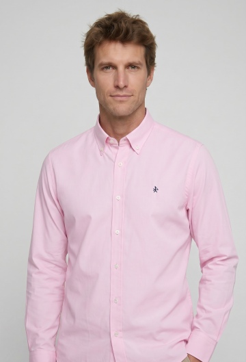 Camisas clásica color rosa