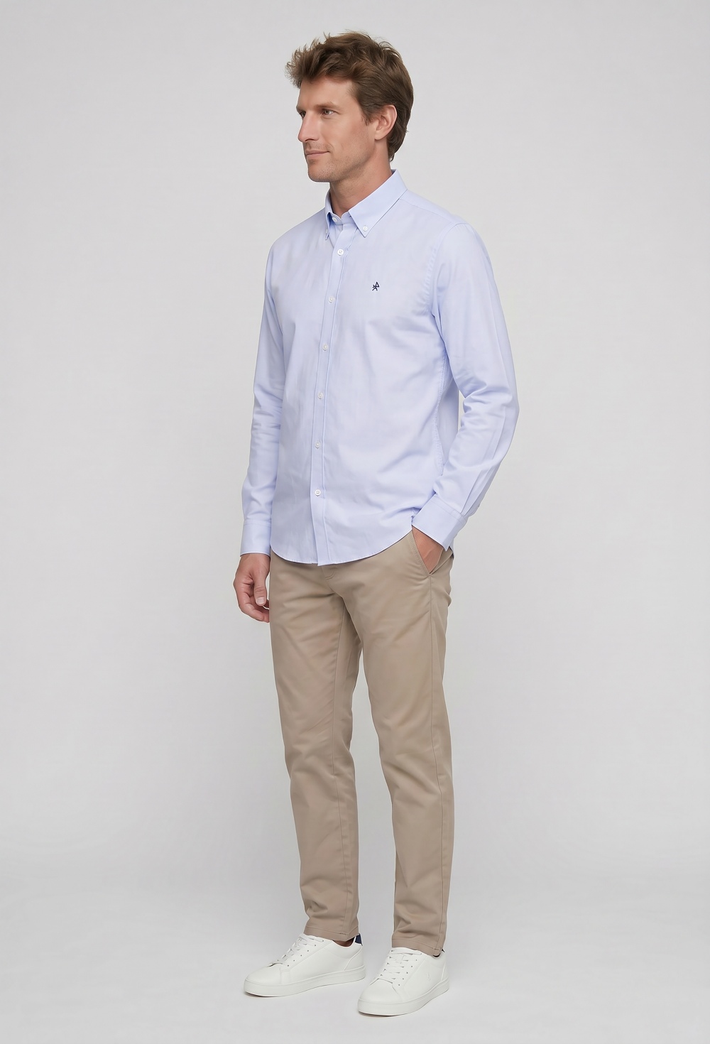 Valecuatro - Camisas clásica color celeste