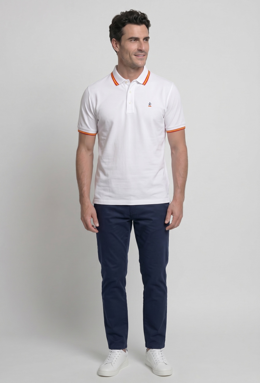 Polo logo clásico España blanco - Valecuatro
